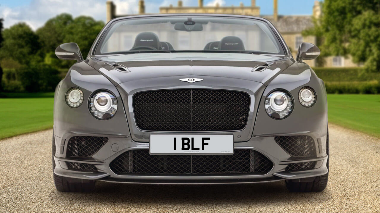 Car displaying the registration mark 1 BLF